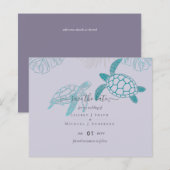 Sea Turtles Wedding Modern Line Art (Vorne/Hinten)