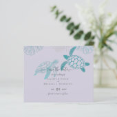 Sea Turtles Wedding Modern Line Art (Stehend Vorderseite)