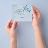 Sea Turtles Wedding Modern Line Art Flyer (Gruppe)