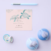 Sea Turtles Wedding Modern Line Art Flyer (Einzeln)