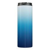 Sea und Sky Blue Ombre Personalisiert Thermosbecher (Rückseite)