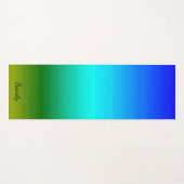 Sea und Sky Blue und Green Gradient Ihren Namen hi Yogamatte (Vorderseite (Horizontal))