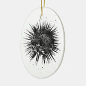 Sea Urchin Keramik Ornament (Links)