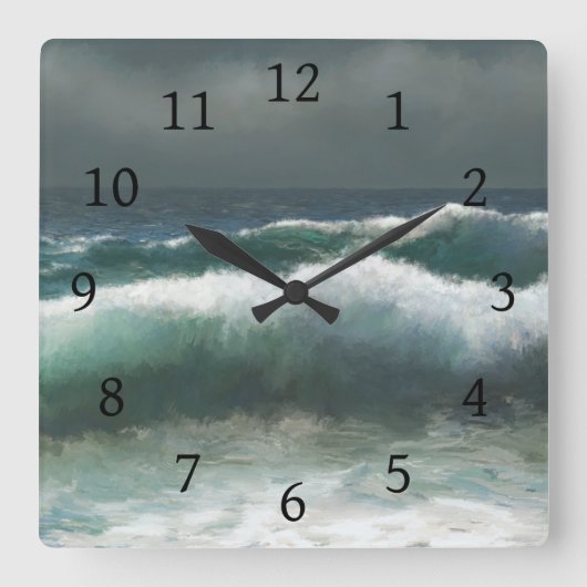 Sea view 276 quadratische wanduhr (Vorderseite)