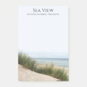 Sea View Beach Dunes Nachhinweise Post-it Klebezettel (Vorderseite)