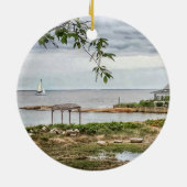 Sea View Beach Madison, Connecticut Ornament (Hinten)