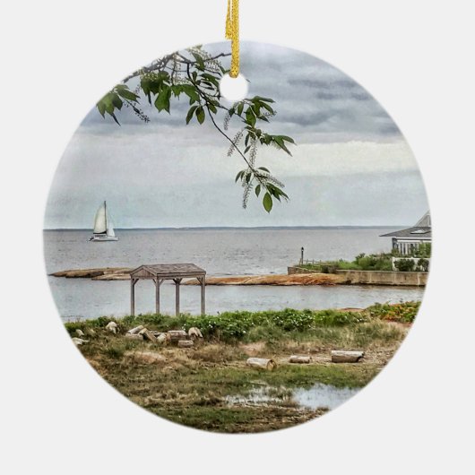 Sea View Beach Madison, Connecticut Ornament (Hinten)