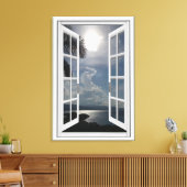 Sea View Trompe L'oeil Fake Window Leinwanddruck (Insitu (Wohnzimmer))