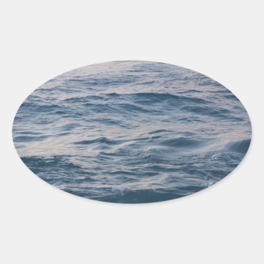 Sea water closeup  ovaler aufkleber (Vorderseite)