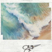 Sea Waves Aquarell Beach Decoupage Seidenpapier