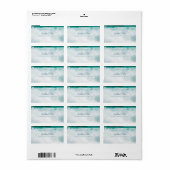 Sea Waves Handschrift Text Elegant Moderne Adresse Adressaufkleber (Vorne)