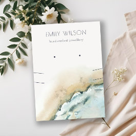 Sea Waves Sand Beach Ringe Nekklace Display Visitenkarte