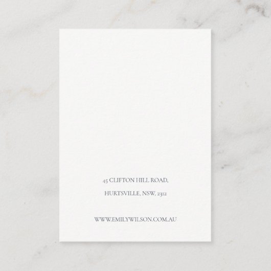 Sea Waves Sand Beach Ringe Nekklace Display Visitenkarte (Rückseite)