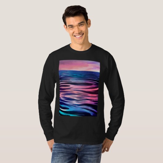 Sea Waves Sunset T-Shirt (Vorne ganz)