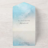 Sea Wedding Summer Blue Ocean Beach Hochzeit All In One Einladung (Außenbereich)