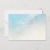 Sea Wedding Summer Blue Ocean Beach Hochzeit RSVP Karte (Rückseite)