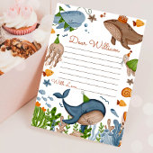 Sea Whale Birthday Time Capsule Message Card Einladung