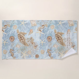 Sea Whpers Turtle Seepferd Starfish Personalisiert Strandtuch