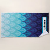 Sea Wie Blue Name Beach Handtuch (Vorderseite)