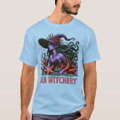 Sea Witchery Octopus Siren Beach T-Shirt (Vorderseite)