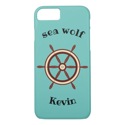 "SEA WOLF", Lenkrad, personalisiert Case-Mate iPhone Hülle (Rückseite)