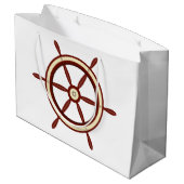 "SEA WOLF", Lenkrad, personalisiert Große Geschenktüte (Rückseite Schrägansicht)