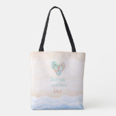 Sea You at the Beach Coastal Tote Bag Tasche (Rückseite)