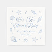 Sea you bald Baby Coastal Baby Dusche Serviette (Vorderseite)