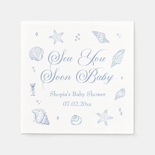 Sea you bald Baby Coastal Baby Dusche Serviette (Vorderseite)