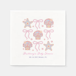 Sea you bald Baby Girl Coastal Babydusche Serviette