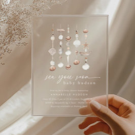 Sea you bald Boho Beach Baby Dusche Acryleinladungen