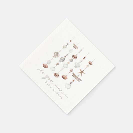 Sea you bald Boho Beach Baby Dusche Serviette (Ecke)