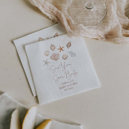 Sea you bald Coastal Baby Dusche Serviette