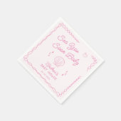 Sea You bald Hand Draw Ocean Seashell Baby Dusche Serviette (Ecke)