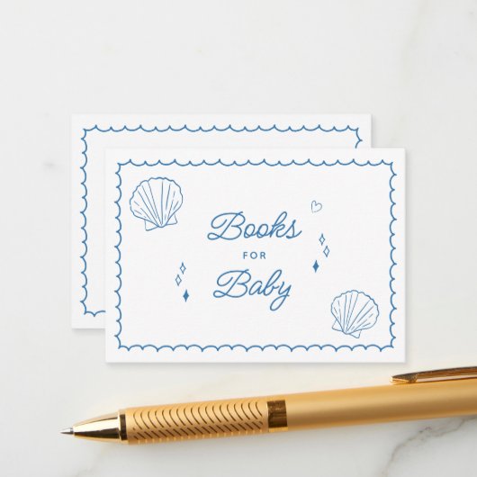 Sea you bald Hand gezogene Baby Duschbücher für Ba Begleitkarte (Vorderseite/Rückseite Beispiel)