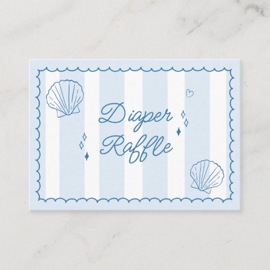 Sea you bald Hand gezogene Baby Dusche Windeln Win Begleitkarte (Vorderseite)