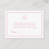 Sea you bald Hand gezogene Baby Dusche Windeln Win Begleitkarte (Rückseite)