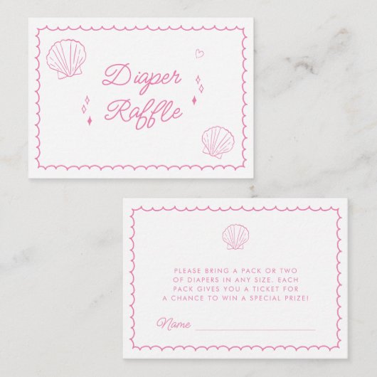 Sea you bald Hand gezogene Baby Dusche Windeln Win Begleitkarte (Vorne/Hinten)