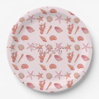 Sea You Soon Baby Beach Coastal Baby Shower Pappteller