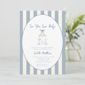 Sea You Soon Baby Coastal Baby Shower  Einladung (Stehend Vorderseite)