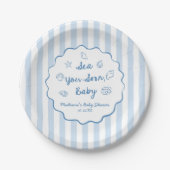 Sea You Soon Baby Coastal Baby Shower Pappteller (Vorderseite)
