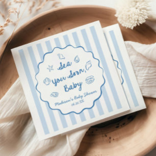 Sea You Soon Baby Küsten-Baby-Party Serviette