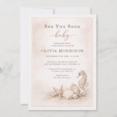 Sea You Soon Baby Ocean Photo Baby Shower Einladung (Vorderseite)