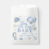Sea You Soon Baby Shower Boy Blue Ocean Geschenktütchen (Vorderseite)