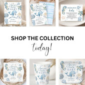 Sea You Soon Baby Shower Boy Blue Ocean Pappbecher