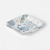 Sea You Soon Baby Shower Boy Blue Ocean Pappteller (Gewinkelt)