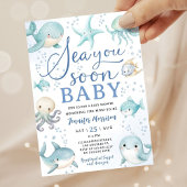 Sea You Soon Baby Shower Boy Ocean Einladung