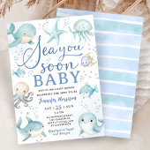 Sea You Soon Baby Shower Boy Ocean Einladung
