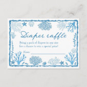 Sea You Soon Baby Shower Diaper Raffle Begleitkarte (Vorderseite)