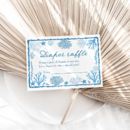 Sea You Soon Baby Shower Diaper Raffle Begleitkarte